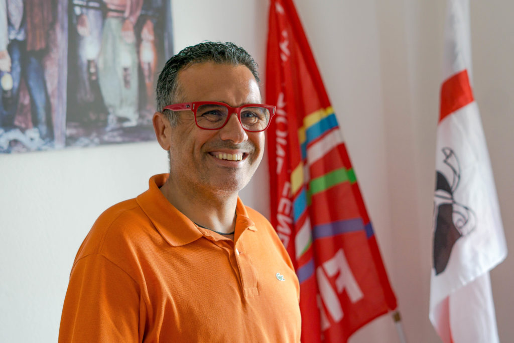 Emanuele Madeddu, secretary of Ficltem CGIL. (Photo: Matteo Barsantini)